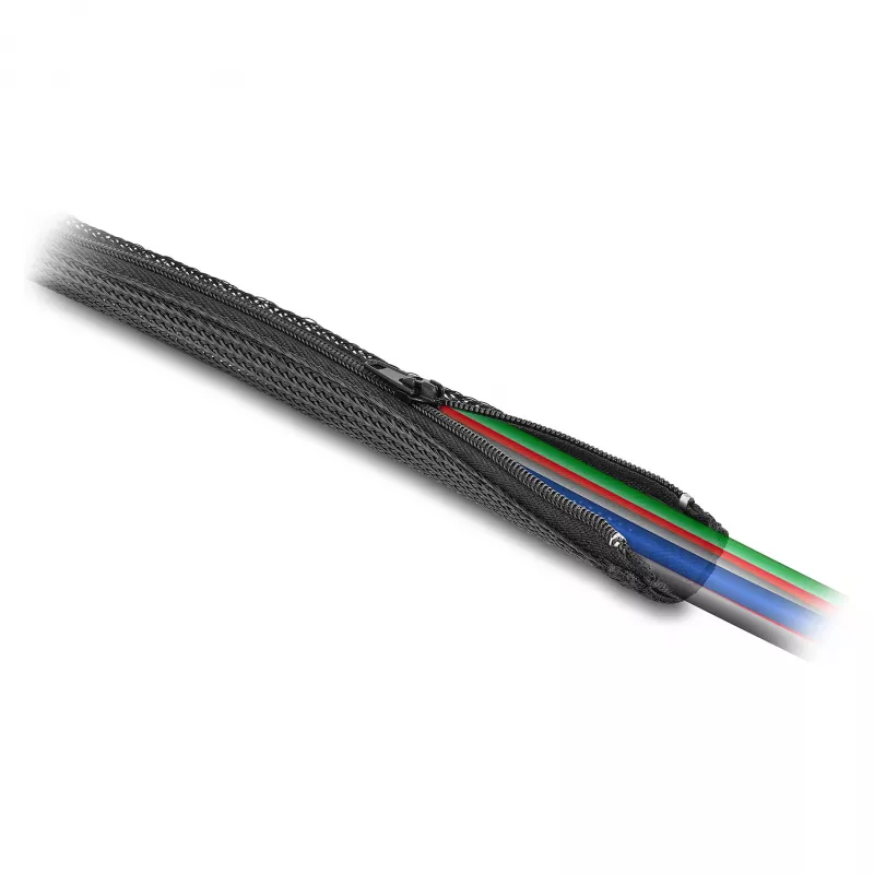 DeLOCK oplot z zapinanym zamkiem błyskawicznym, żaroodporny 5 m x 50 mm czarny