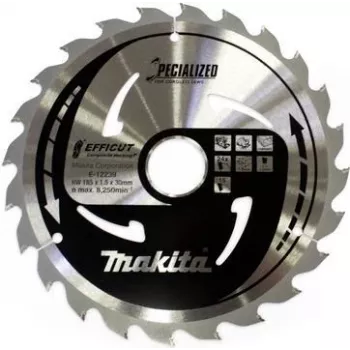Makita Specialized EFFICUT - tarcza tnąca do pilarek tarczowych - do WPC (kompozytów drewno-tworzywo)