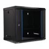 EXTRALINK LITE 9U 530X400 CZARNA SZAFKA RACK DO MONTAŻU NA ŚCIANIE Z PÓŁKĄ
