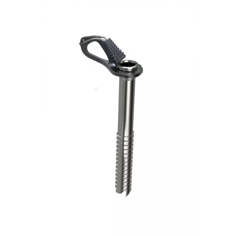 aero ice screw 19cm-szary niebieski ICE