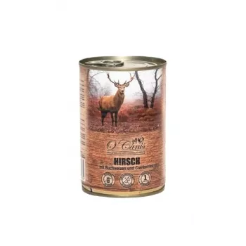 Mokra karma dla psów o'canis Deer z kaszą gryczaną 400 g — pełnoporcjowa karma dla dorosłych psów, smak sarniny, białko 11,4%, tłuszcz 7,2%