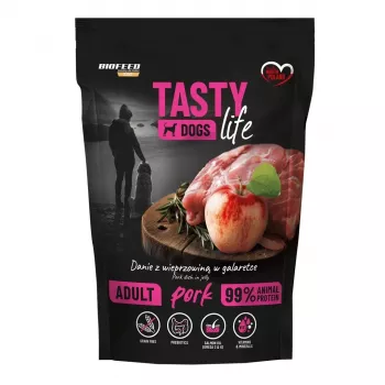 BIOFEED Tasty Dogs Life Pork - mokra karma dla psów - 500g
