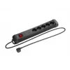 Lanberg SP1-05F-0300-BK przedłużacz zasilania 3 M 5 gniazd AC wewnątrz Czarny