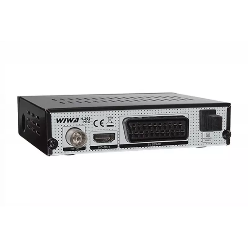 Naziemny cyfrowy tuner TV HD WIWA H.265 PRO DVB-T/DVB-T2 — Full HD, H.265, HDMI, SCART, USB, nagrywanie