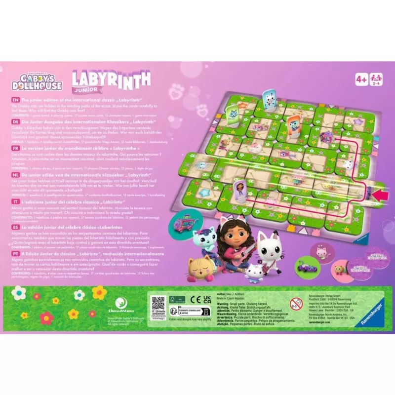 Gabby''s Dollhouse Junior Labyrinth, gra planszowa