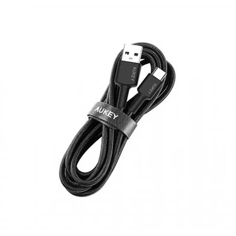 Kabel USB-C do USB-A Aukey CB-CA2, oplot nylonowy, Quick Charge 3A, 1 m