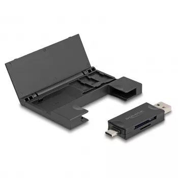 Czytnik kart DeLOCK 91014 USB 3.2 Gen 1 Typ-A/Typ-C Czarny MicroSD SD