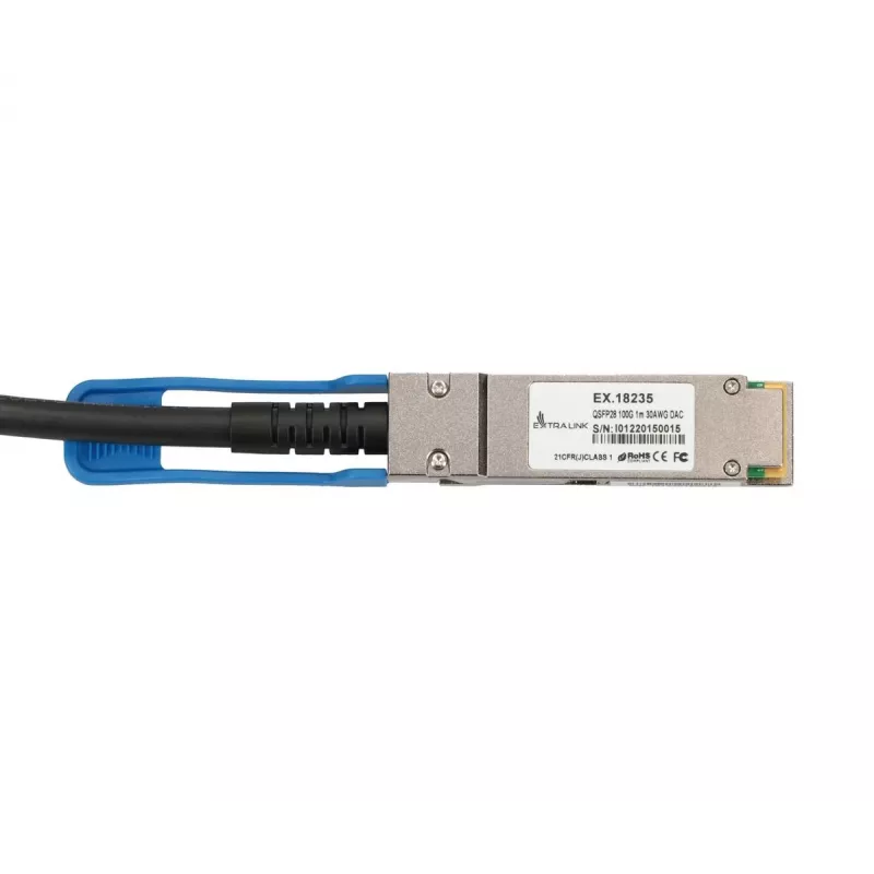Extralink QSFP28 DAC kabel 100G 1M 30AWG PASYWNY moduł nadajnika sieciowego