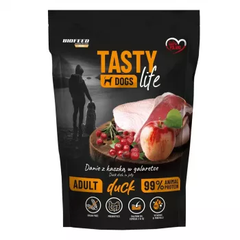 BIOFEED Tasty Dogs Life Kaczka - mokra karma dla psów - 150g