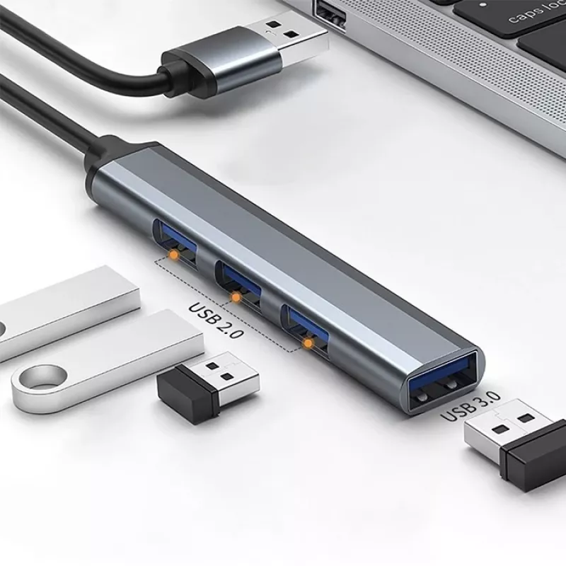 Hub USB QOLTEC 53793 — wejście USB 3.0, 3× porty USB 2.0