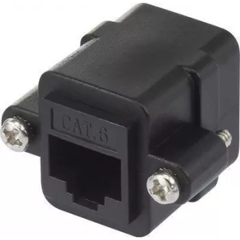 Renkforce Adapter sieciowy RJ45 CAT 6 [1x gniazdo RJ45 - 1x gniazdo RJ45] Czarny (RF-4712202)