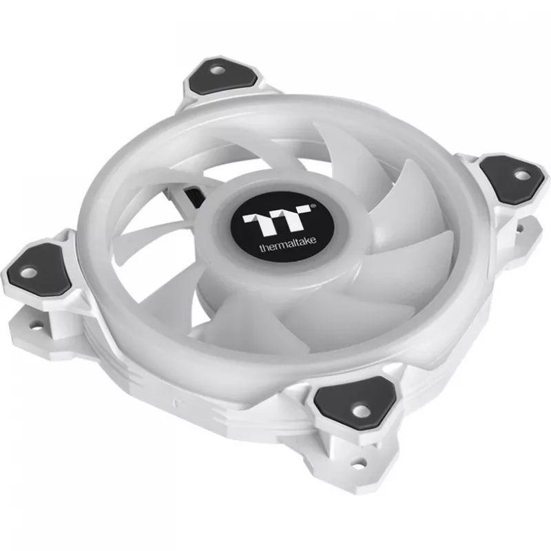 Thermaltake Riing Quad 12 ARGB Wentylatory obudowy 120 mm, zestaw 3 szt., biały