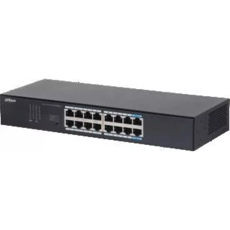 Przełącznik sieciowy Dahua Technology S3016-16GT Niezarządzalny L2 Gigabit Ethernet (10/100/1000) Do montażu na biurku/ścianie Czarny