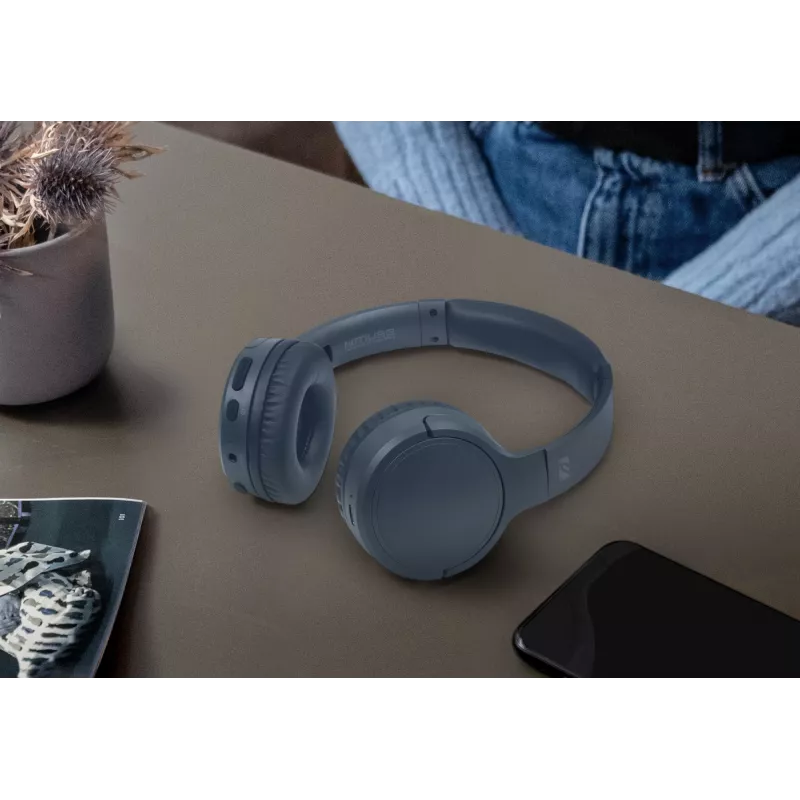 Słuchawki/headset Muse M-272 BTB Bezprzewodowe słuchawki nauszne Muzyka USB Type-C Niebieski
