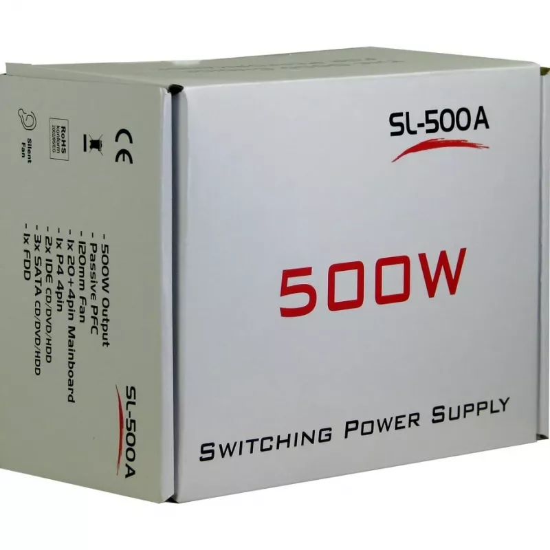 Zasilacz Inter-Tech SL-500W(A) 500W ATX Niemodularny