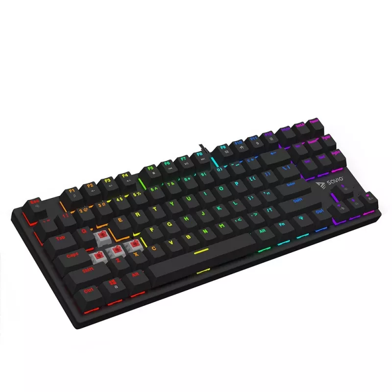 Klawiatura mechaniczna RGB Tempest X2 Outemu Red Savio Savgk-tempest X2 Red