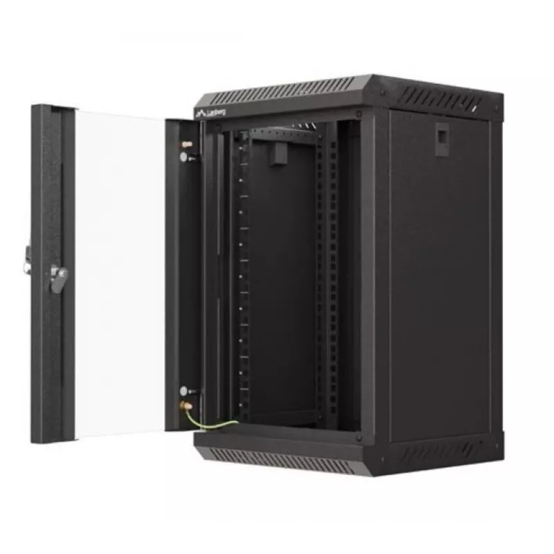 Szafa rack Lanberg WF11-3309-10B 9U Szafa ścienna Czarny