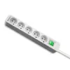 Listwa zasilająca Qoltec 50290 1,8 m, 5 gniazd AC, wewnętrzna, biała