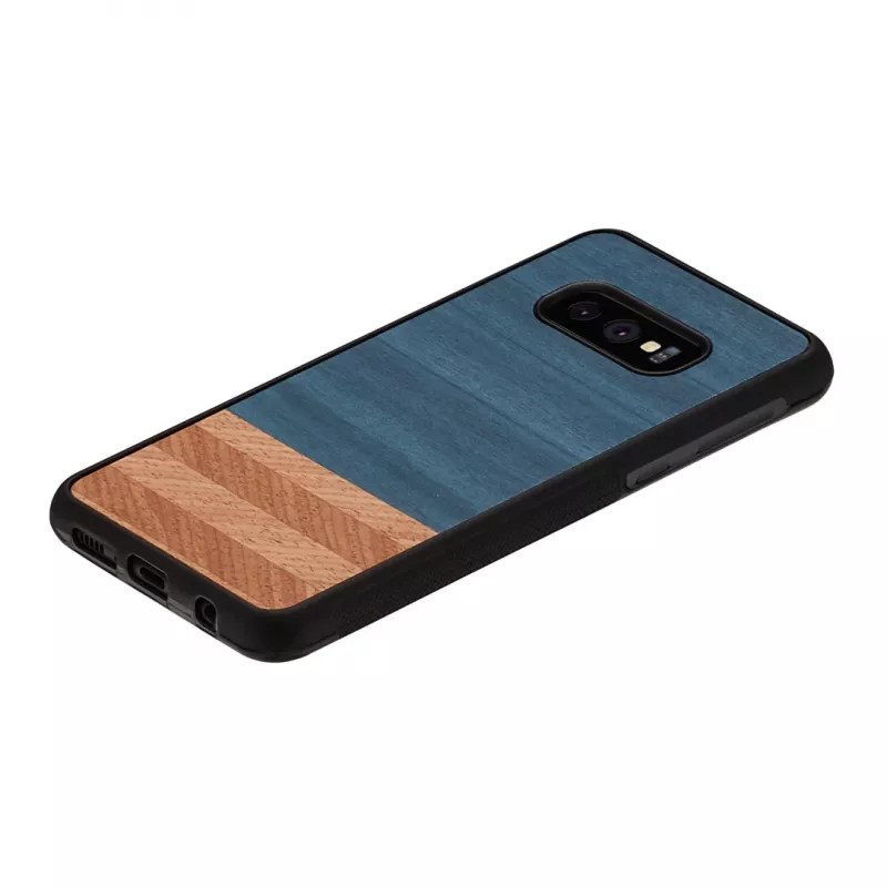 Etui na smartfon man and wood dla Galaxy S10e — Denim Czarny ochronny rękaw