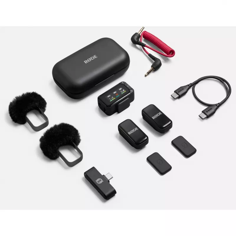 Bezprzewodowy zestaw mikrofonu lavalier Rode Wireless Micro Camera Kit z bezprzewodowym nadajnikiem i odbiornikiem