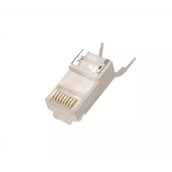 Złącze RJ45 Extralink CAT6A FTP 8P8C, przezroczyste, męski/żeński, 1 szt.