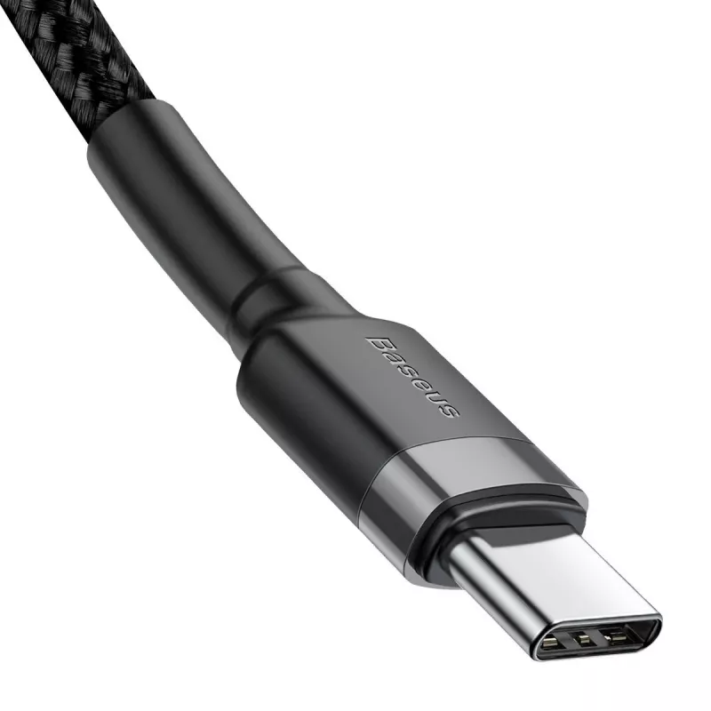 Kabel USB Baseus Cafule 2m USB C Czarny Szary