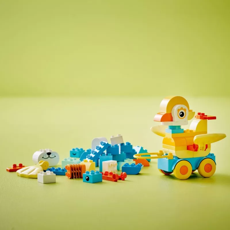 Zestaw klocków LEGO DUPLO 3w1 Zwierzęta na kółkach 10448 — Zestaw konstrukcyjno-zabawowy DUPLO, 58 elementów, od 2 lat