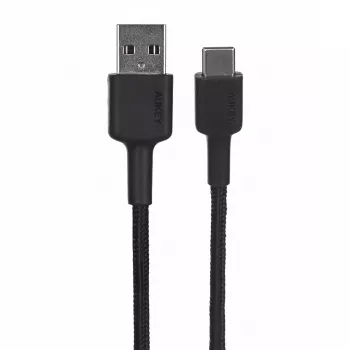 Kabel USB A na USB-C AUKEY CB-CD30 0,9 m — czarny, pleciony, USB PD 3.0, 0,48 Gbit/s