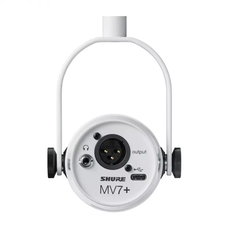 Shure MV7+-W - mikrofon lektorski/wokalny ze złączem XLR/USB-C, biały