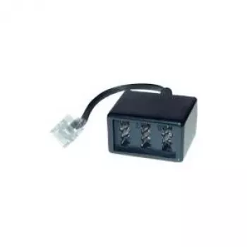 Kabel sieciowy ShiverPeaks S-Impuls TC 71280-8 RJ45 do 3× TAE-NFF, wtyk–wtyk, czarny przezroczysty