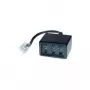 Kabel sieciowy ShiverPeaks S-Impuls TC 71280-8 RJ45 do 3× TAE-NFF, wtyk–wtyk, czarny przezroczysty
