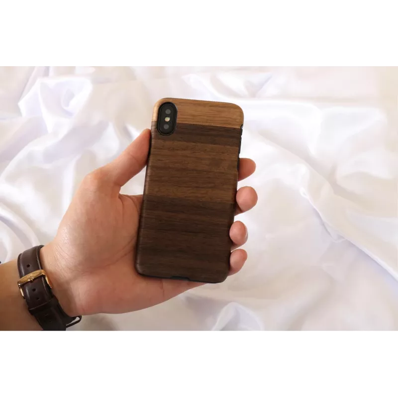 Etui na smartfona man and wood do iPhone X/XS — fango Czarny