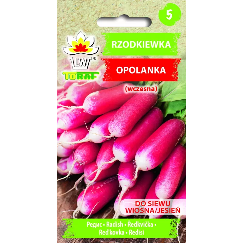 Nasiona rzodkiewki Opolanka Toraf, opakowanie 10 g