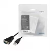LogiLink AU0048A Kabel szeregowy czarny 1,5 m USB A DB-9