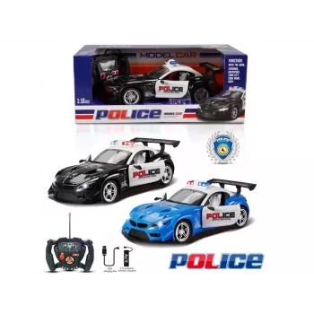Madej R/C Samochód policyjny ze światłem i otwieranymi drzwiami — Model zdalnie sterowany