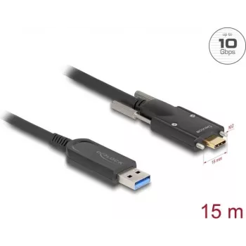 DeLOCK Aktywny kabel optyczny USB 10 Gb/s Typ-A męski na Typ-C męski 15 m