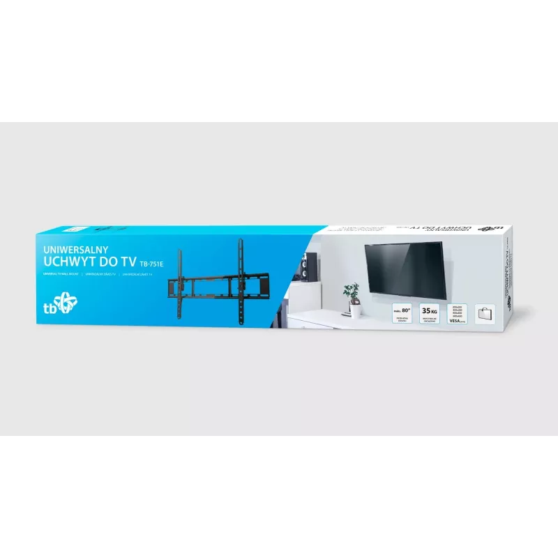 Uchwyt TV TB-751E do telewizora do 80 cali 35kg max VESA 600x400