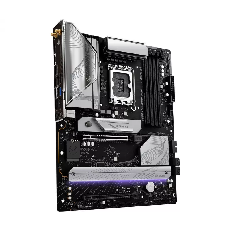 Płyta główna ASRock B860 LiveMixer WiFi — Intel B860, LGA 1851, ATX, DDR5, 4 DIMM, Wi‑Fi 6E, 2.5Gb LAN