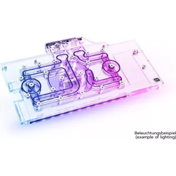 Alphacool Aurora acrylic GPX-N - blok wodny + radiator - aluminium - 3-pin JST - 1/4 - CE - FC - RoHS - ASUS ROG Strix GeForce RTX 3070 8GB Advanced (ROG-STRIX-RTX3070-A8G-GAMING