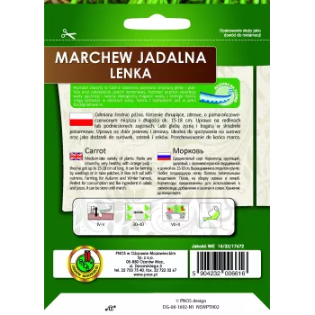 Taśma nasienna Apte Marchew LENKA 6 m — taśma nasienna marchwi do siewu