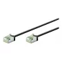 Wentronic goobay - Kabel krosowy - RJ-45 (M) do RJ-45 (M) - 15 cm - 3,8 mm - U/UTP, nieekranowany - CAT 8.1 - bezhalogenowy, wąski, linka - Czarny (74350)