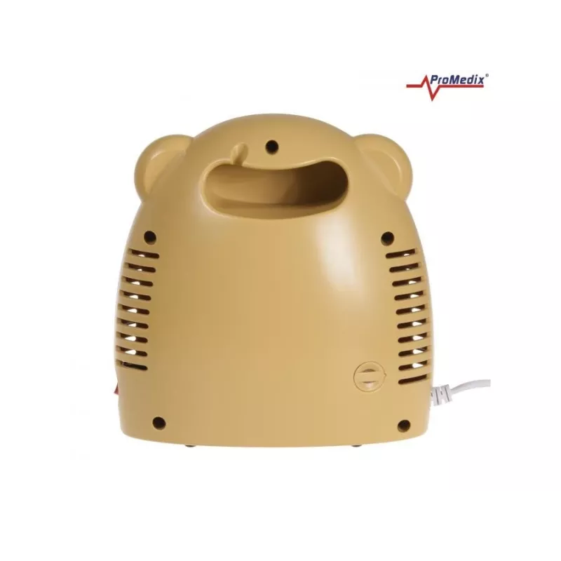 Inhalator dla dzieci Promedix, miś, zestaw nebulizatora, maski, filtry, PR-811