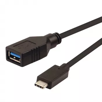 Kabel Adapter ROLINE USB 3.1, USB Type C - A, ST/BU, OTG, czarny, 0,15 m (11.02.9030)