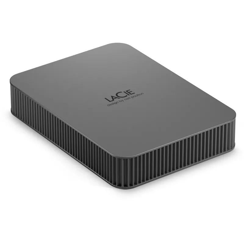 LaCie Mobile Drive Secure 5TB Przenośny Dysk Twardy 2,5 cala Mac i PC Kosmiczna Szarość Usługa Odzyskiwania Danych (STLR5000400)