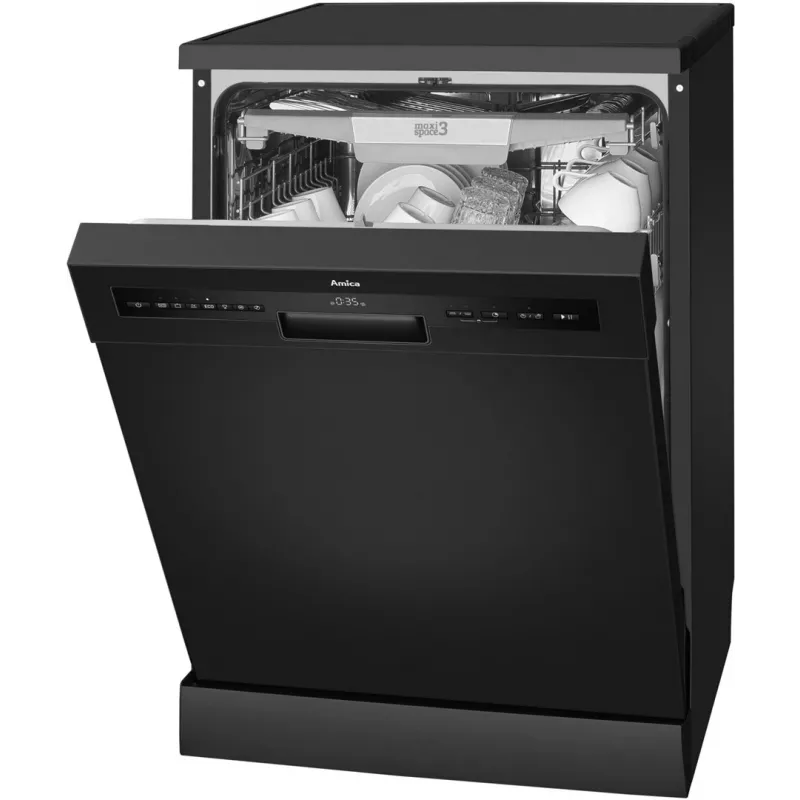 Wolnostojąca zmywarka AMICA MV 637 DCB — 14 kompletów, pełnowymiarowa 60 cm, silnik inwerterowy, 7 programów, 44 dB