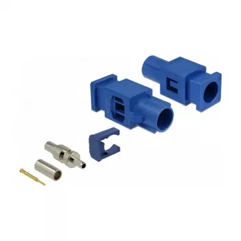 Złącze koncentryczne DELOCK 89757 FAKRA C męskie, styki pozłacane, 9,4×25,6×7,4 mm