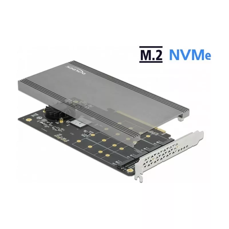 DeLOCK PCI Express x16 Card to 4 x internal NVMe M.2 Key M 89044