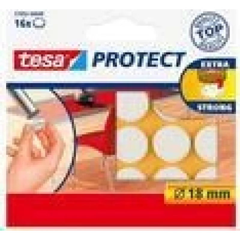 tesa Protect Filzgleiter, braun, Durchmesser: 18 mm selbstklebend, zum Schutz empfindlicher Untergründe (57892-00001-00)
