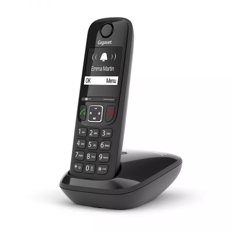 Analogowy/DECT telefon Gigaset AS690 Identyfikacja dzwoniącego Bezprzewodowa słuchawka Czarny