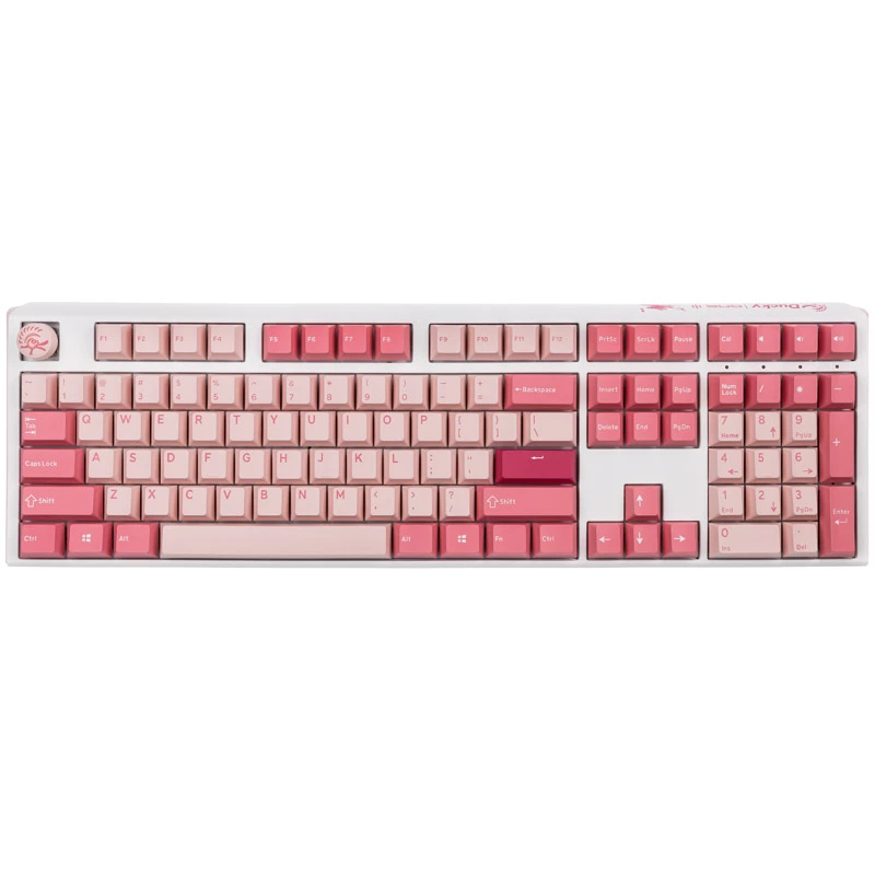 Klawiatura gamingowa Ducky One 3 Gossamer Pink USB US English Różowa, Biała